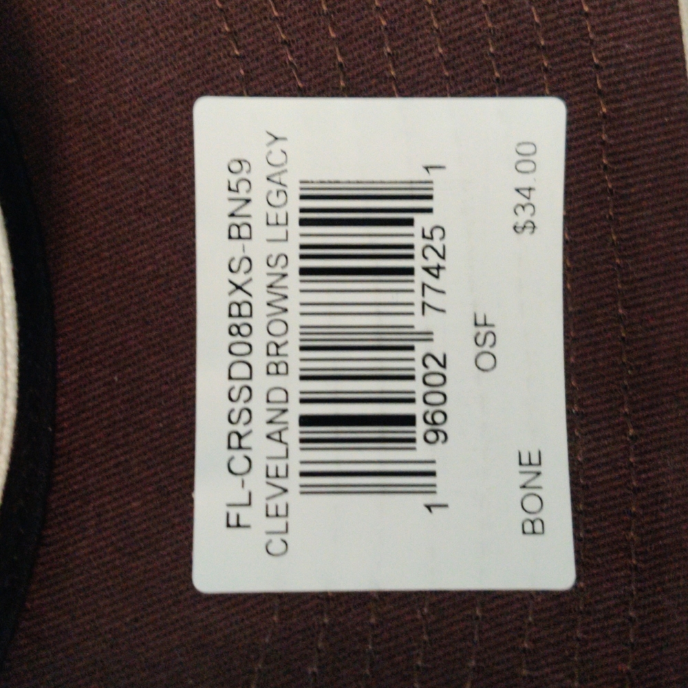 Cleveland Browns Legacy Cap. One Size Fits All, Bone Brown Orange - Picture 5 of 6